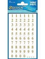 Opakowanie Naklejki złote cyfry - 7,5mm