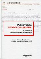 Okładka książki Publicystyka Leopolda Ungera