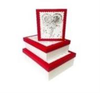 Opakowanie Pudełko Walentynka biały-czerwony M ROZETTE