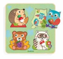 Opakowanie Puzzle drewniane z uchwytami - Las