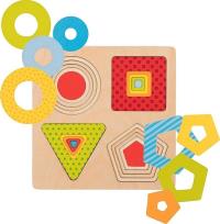 Opakowanie Puzzle warstwowe - 4 kształty geometryczne