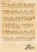 Opakowanie Teczka sepia z motywem nut - Chopin