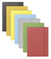 Opakowanie Teczka z gumką DONAU karton A4, 400gsm, 3-skrz., mix kolorów w kratę 25 sztuk