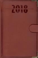 Opakowanie Terminarz 2018 B6 LUX złocony z zapinką - brązowy