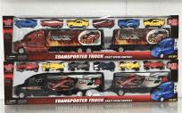 Opakowanie Transporter z 2 naczepami + autek, 2 kolory
