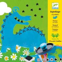 Opakowanie Zestaw ze stempelkami i szablonami - Dinozaur