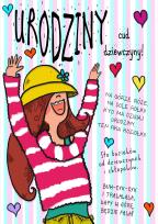 Opakowanie Karnet B6 Urodziny - Dziewczyna II