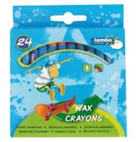 Opakowanie Kredki szkolne woskowe 24 kolory LAMBO