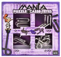 Opakowanie Łamigłowki metalowe 4 sztuki Puzzle-mania zestaw fioletowy