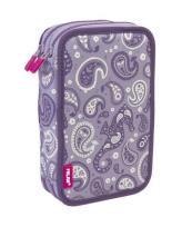 Opakowanie Piórnik 2 poz. z wyprawką Drops fioletowy MILAN