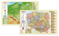 Okładka książki PODKŁADKA NA BIURKO POLSKA FIZYCZNO ADMINISTRACYJNA MAPA 1:1 800 000