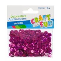 Opakowanie Cekiny laser różowy guzik 8mm