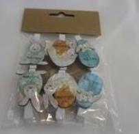 Opakowanie Dekoracje na klipsach z dedykacjami (6szt.) MIX