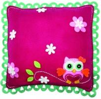 Opakowanie Filcowe Robótki - Poduszka sowa fuksja STnux