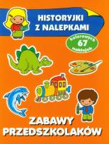 Okładka książki Historyjki z nalepkami - Zabawy przedszkolaków