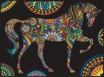 Opakowanie Kolorowanka Welwetowa 47x35 Koń Mandale