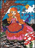 Opakowanie Kolorowanka Welwetowa 47x35 Księżniczka