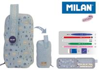 Opakowanie Multipiórnik MILAN owalny z 4 piórnikami BERRYWOOD niebieski