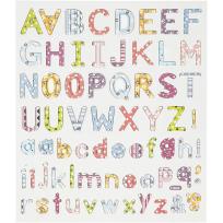 Opakowanie Naklejki Alfabet w kolorowe wzorki