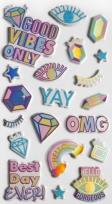 Opakowanie Naklejki Puffy Good vibes only