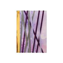 Opakowanie Notes A5/80K w kratkę fioletowy z gumkami