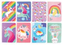 Opakowanie Notes mini Jednorożce zestaw (8szt)