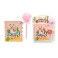 Opakowanie Notes z lamą z długopisem z pomponem Llamazing