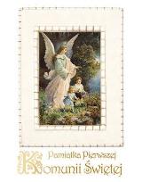 Okładka książki Pamiątka Pierwszej Komunii Św. (Anioł i dzieci)