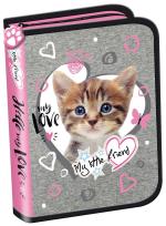 Opakowanie Piórnik dwuklapkowy b.w. My Little Friend Kot Pink