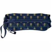 Opakowanie Piórnik trzykomorowy w ananasy granatowy