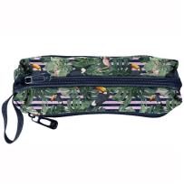 Opakowanie Piórnik trzykomorowy w kolorowe kwiaty