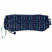 Opakowanie Piórnik trzykomorowy w paski granatowy