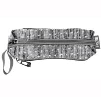 Opakowanie Piórnik trzykomorowy w serca szary