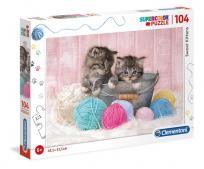 Opakowanie Puzzle Supercolor Sweet Kittens 104