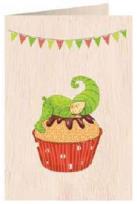 Opakowanie Karnet drewniany C6 + koperta Narodziny