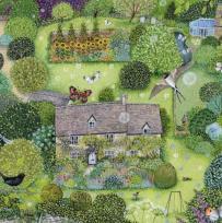 Opakowanie Karnet kwadrat z kopertą Cottage View