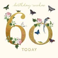 Opakowanie Karnet kwadrat z kopertą Urodziny 60