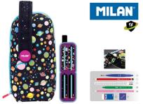 Opakowanie Multipiórnik owalny z 4 piórnikami Super Heroes Space Róż