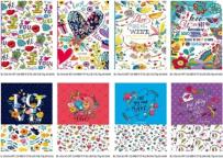 Opakowanie Notatnik ozdobny 105x165/120K krat/lini/gładk FREH