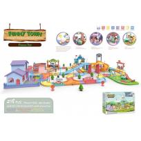 Opakowanie Ogromny tor z mostem dla autek z miastem