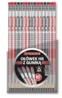 Opakowanie Ołówek trójkątny z gumką Karty (60szt) PENMATE