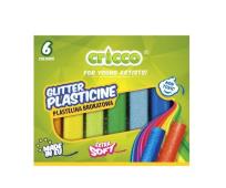 Opakowanie Plastelina brokatowa 6 kolorów CRICCO