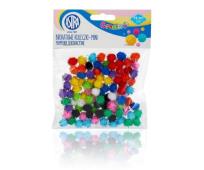 Opakowanie Pompony dekoracyjne 10mm brokat kuleczki mini 96 sztuk