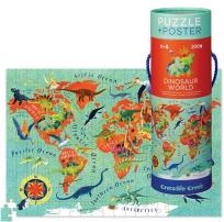 Opakowanie Puzzle 200 Świat dinozaurów z plakatem