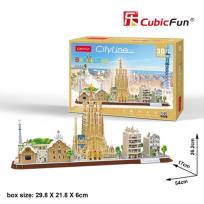 Opakowanie Puzzle 3D City Line Barcelona