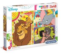 Opakowanie Puzzle 3x48 Super kolor Disney classic