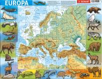 Okładka książki PUZZLE RAMKOWE EUROPA FIZYCZNA