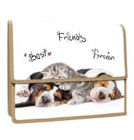 Opakowanie Teczka z klapką na rzepy A4 PP Animals