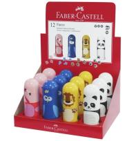 Opakowanie Temperówka z gumką zwiarzęta (12szt) FABER CASTELL