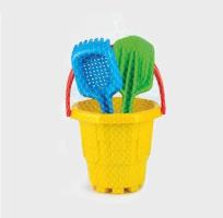 Opakowanie Wiaderko zamek + szpadel + grabki